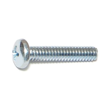 Midwest Fastener #10-24 x 1 in Phillips Pan Machine Screw, Zinc Plated Steel, 100 PK 07339